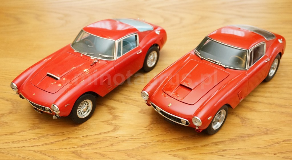 Ferrari 250 GT SWB Competizione 1:18 Hot Wheels, CMC comparison